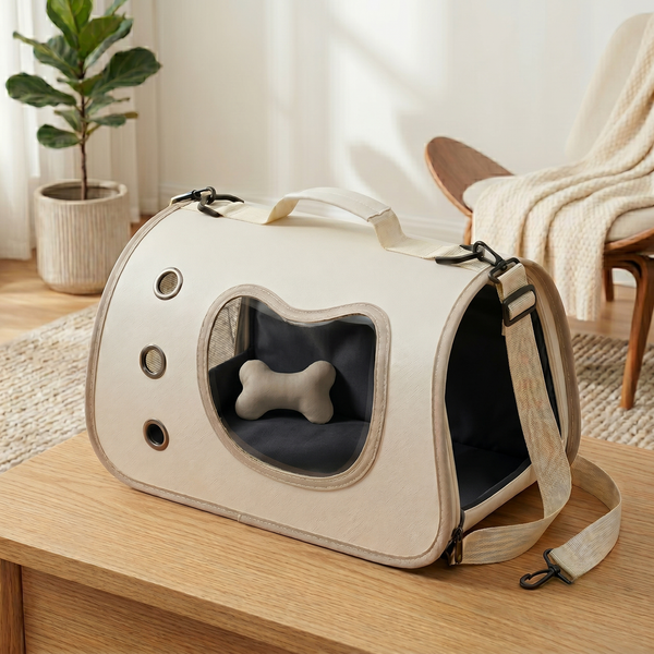 CozyPaws™ Soft-Sided Cat Carrier Bag - Foldable Breathable Pet Carrier with Mesh Window & Shoulder Strap for Cats & Small Dogs