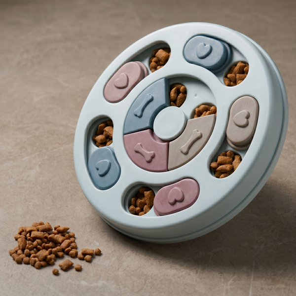 CozyPaws™ Interactive Dog Puzzle Feeder - Slow Feed Brain Game Bowl with 360° Rotation