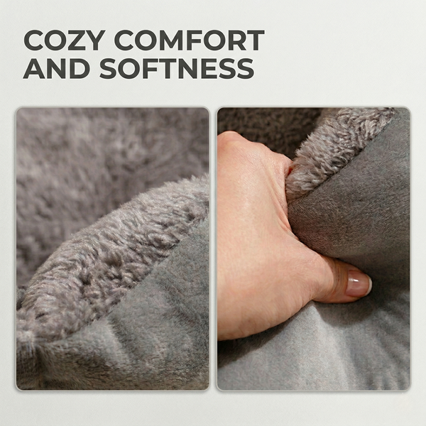 CozyPaws™ Orthopaedic Bolster Pet Bed - Self-Warming & Joint Support for Dogs & Cats