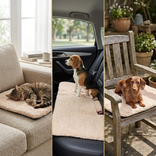 CozyPaws™ Self-Warming Pet Pad — Electric-Free Thermal Blanket Mat for Cats & Dogs, Anti-Slip, Machine-Washable Winter Bed