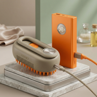 Dog being groomed with 3-in-1 steam massage brush - Image 3