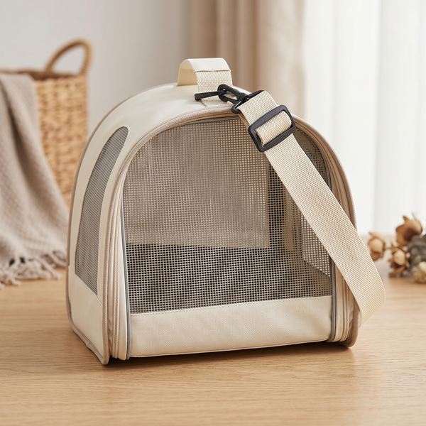 CozyPaws™ Soft-Sided Cat Carrier Bag - Foldable Breathable Pet Carrier with Mesh Window & Shoulder Strap for Cats & Small Dogs