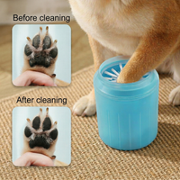 360° silicone bristles inside CozyPaws™ dog paw cleaning cup – reaches between every toe - Image 3