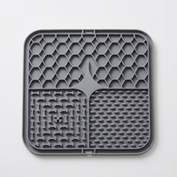 CozyPaws™ Silicone Lick Mat in grey – food-grade BPA-free silicone slow feeder with suction base, 15.5×15.5cm - Image 6