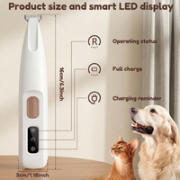 Dog paw being safely trimmed with CozyPaws™ ultra-quiet LED pet paw trimmer - Image 3