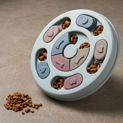 CozyPaws™ Interactive Dog Puzzle Feeder - Slow Feed Brain Game Bowl with 360° Rotation