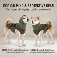 CozyPaws calming vest two modes — full head and body cover for noise reduction vs neck and body cover for everyday anxiety - Image 3