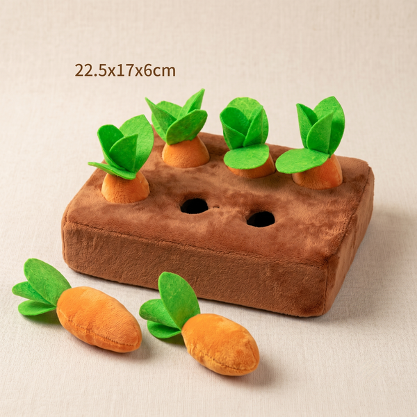 CozyPaws™ Carrot Snuffle Mat - Interactive Plush Puzzle Toy for Dogs & Cats