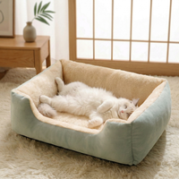 Close-up of CozyPaws™ bolster bed raised rim – deeply padded anatomical head and neck support - Image 3