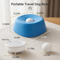 CozyPaws dog licking bowl dimensions and components 6.3 inch diameter 180ml capacity with inner container and ball valve - Image 6