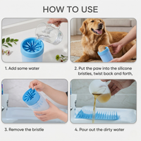 CozyPaws™ dog paw cleaner size guide – small 9cm, medium 11cm and large 13cm - Image 5