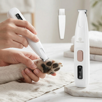 CozyPaws™ LED pet paw trimmer on white background – quiet 35dB grooming tool for dogs and cats - Image 1